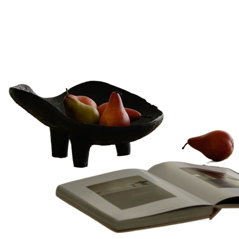 Resin Art Wooden Tray - Czarna Patera na Owoce, Żywiczna Taca