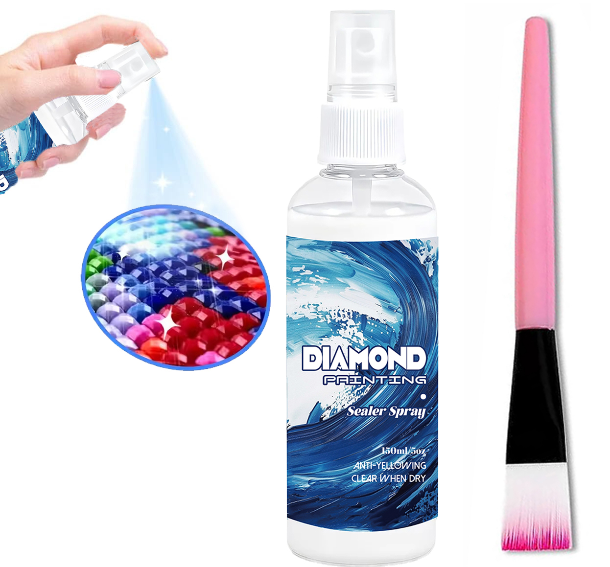 Resin Art Canvas - Spray do uszczelniania obrazów diamentowych 150ml,