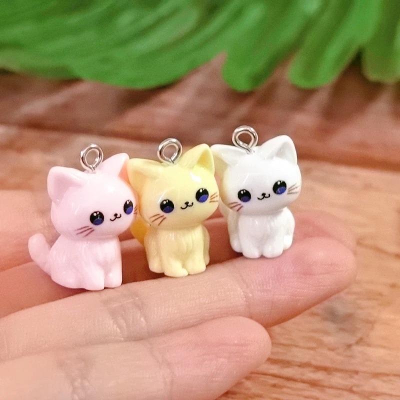 Resin Art Accessories - 10 szt. 3D Kawaii Urocze Kotki