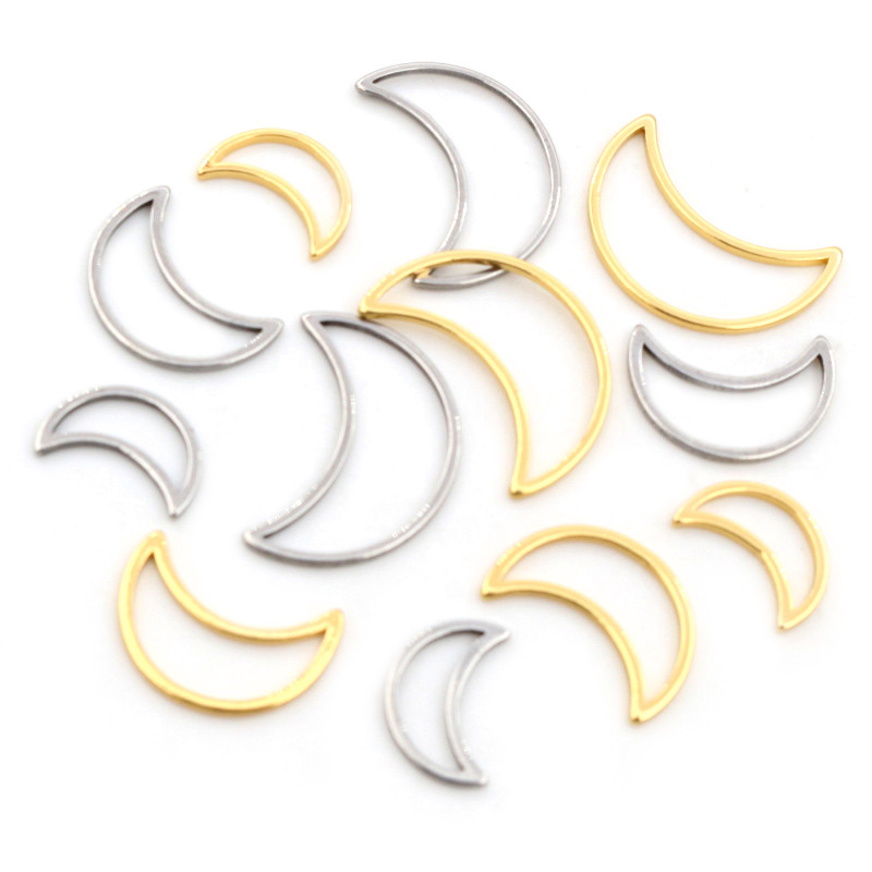 Bezels Pendant Resin - 20 sztuk 3 rozmiar księżyc urok
