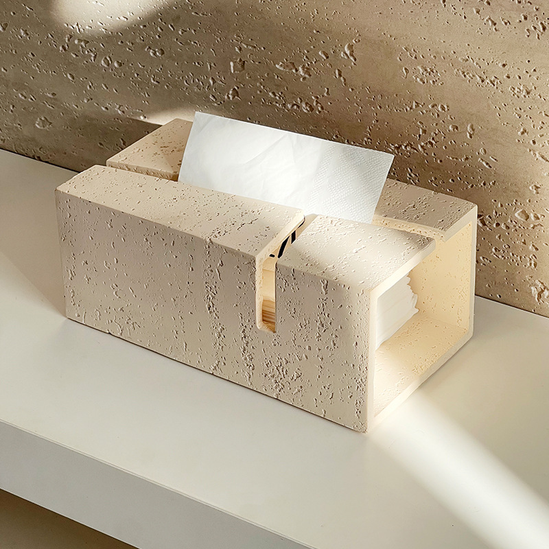 Resin Art Aesthetic - Luksusowy geometryczny pojemnik na chusteczki z