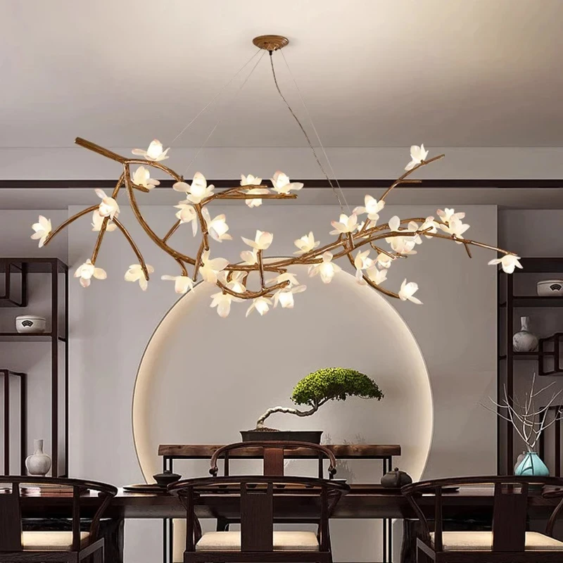 Resin Art On Wood - Nowoczesna drewniana lampa wisząca LED w