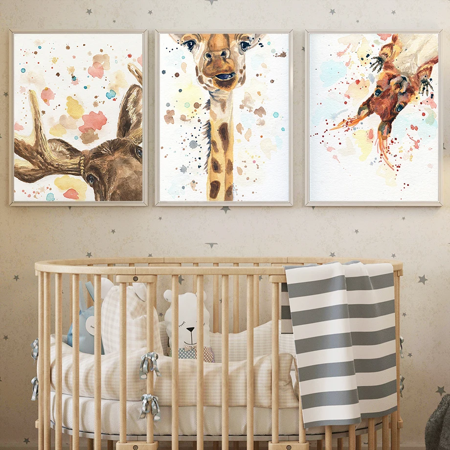 Resin Art Aesthetic - Żyrafa Jeleń Leniwiec Sowa Lew Akwarela