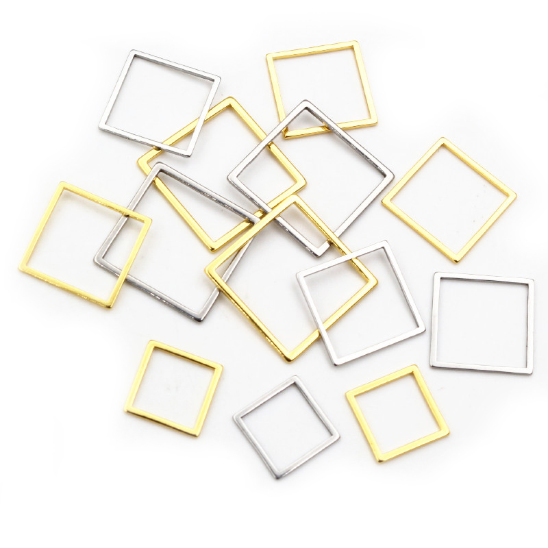 Bezels Pendant Resin - 20 sztuk 3 rozmiar kwadratowy urok