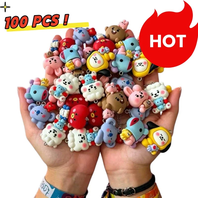 Resin Art Accessories - 7 szt. BT21 Żywiczne Charmsy z