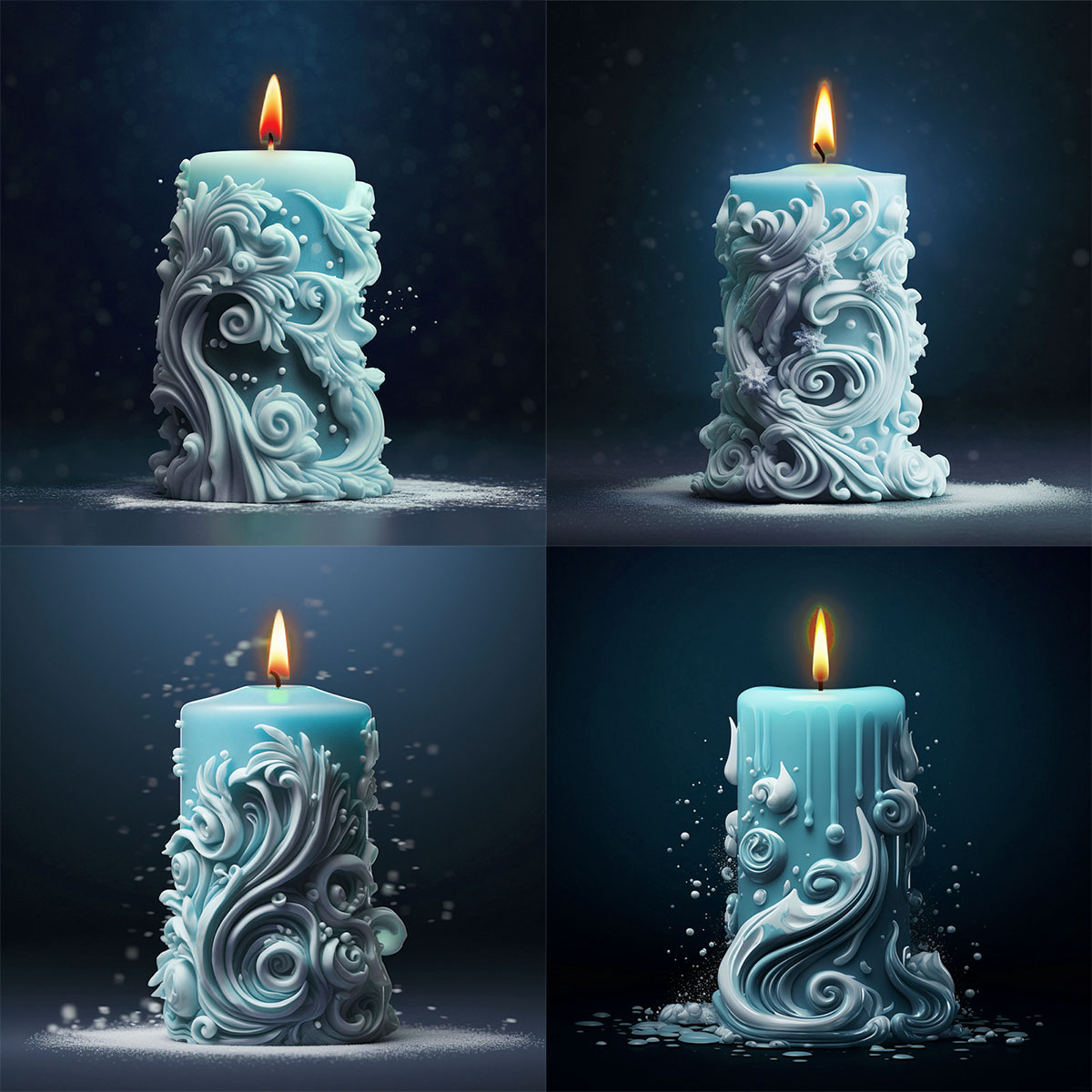 Resin Art Ocean - geometria rzeźbiona cylindryczna silikonowa forma na