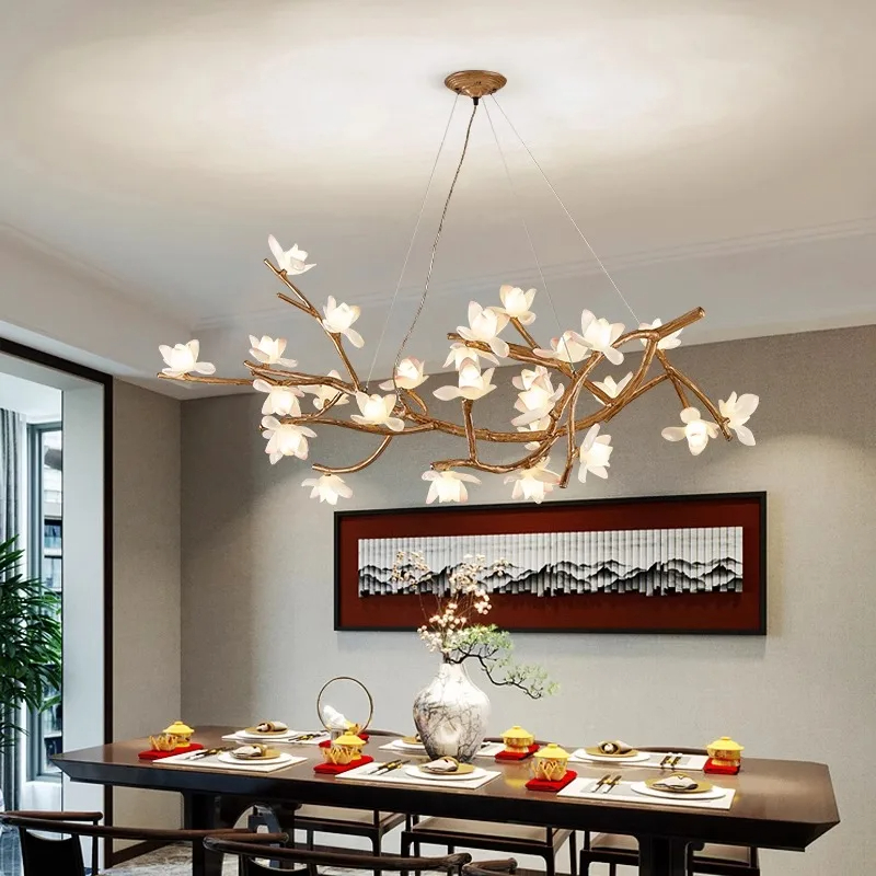 Resin Art On Wood - Nowoczesna drewniana lampa wisząca LED w