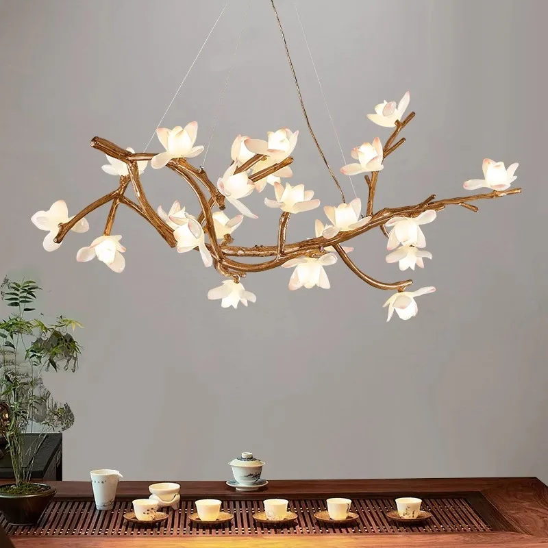 Resin Art On Wood - Nowoczesna drewniana lampa wisząca LED w