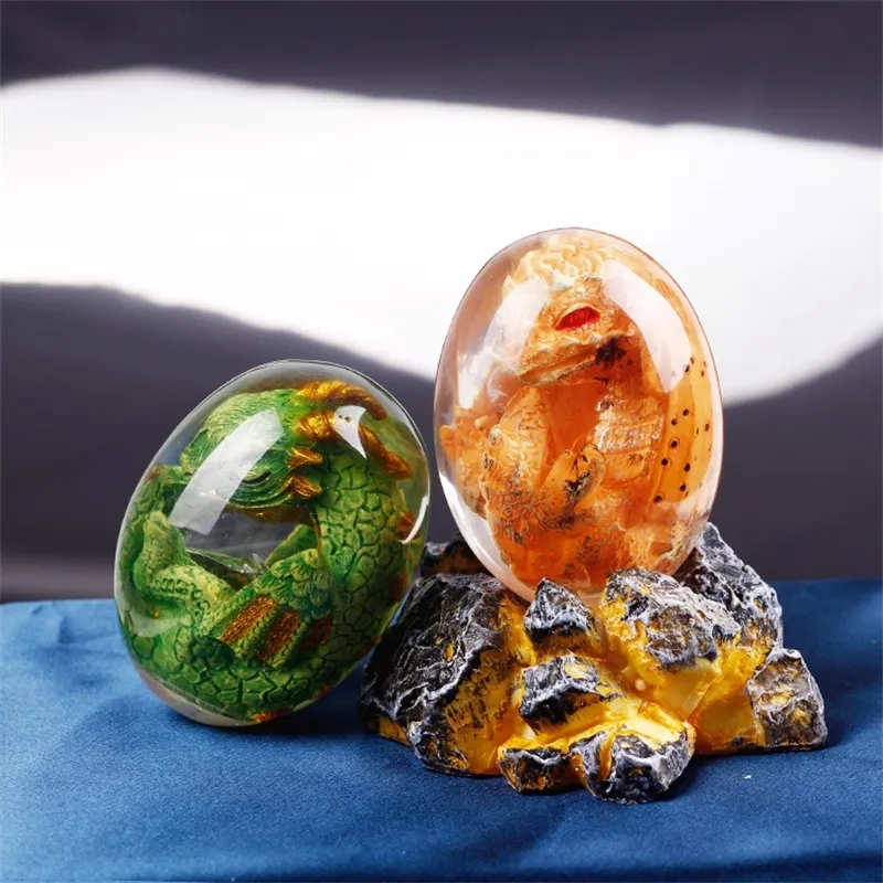 Statuetka jaja smoka z lawy z  – Resin Art Table Top recenzja i cena