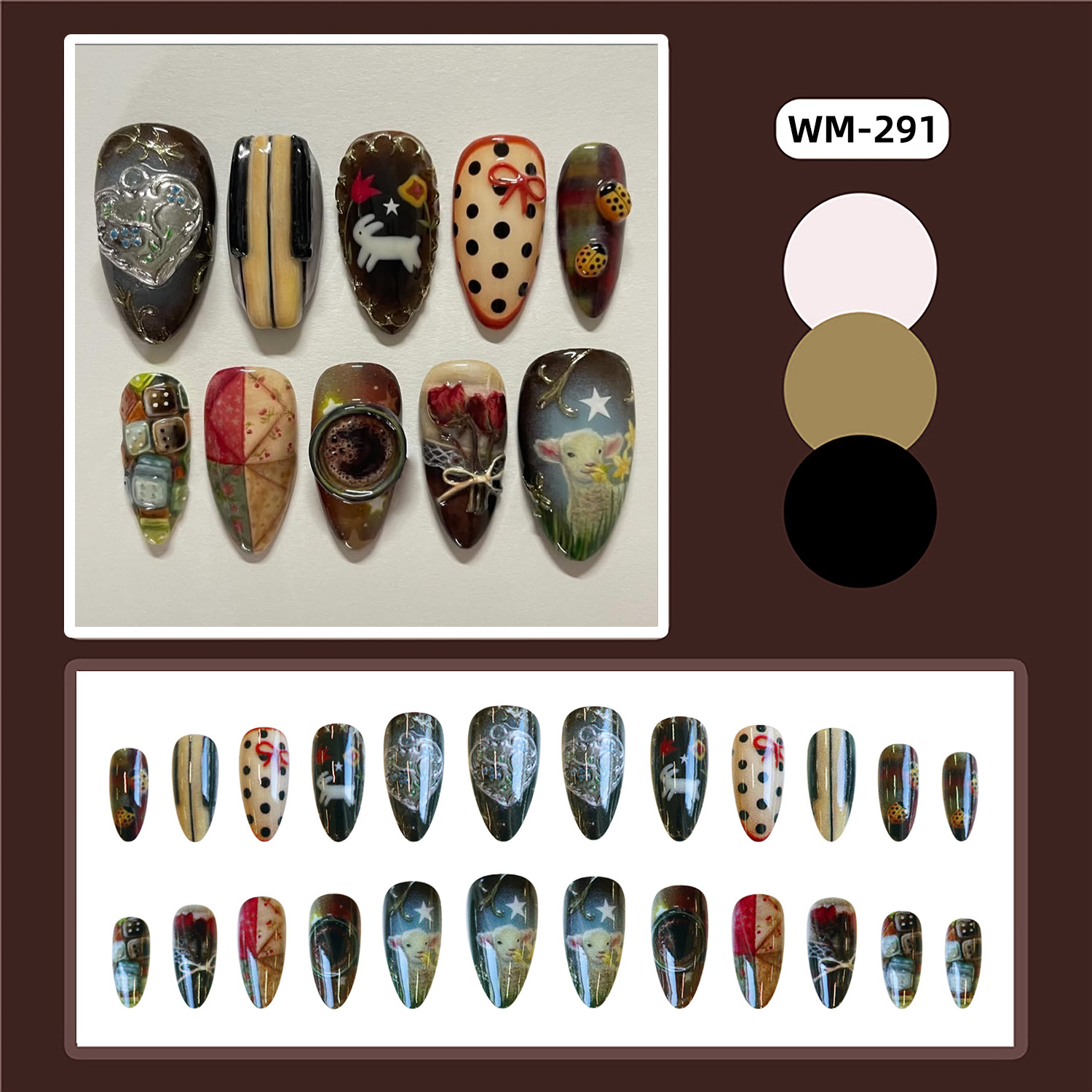 24 szt. Sztuczne Paznokcie w S – Resin Art Ocean recenzja i cena