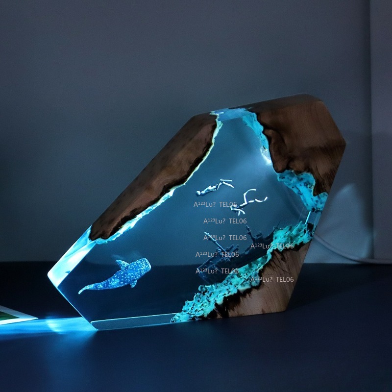 Drewniana lampka nocna z żywic – Resin Art Ocean recenzja i cena