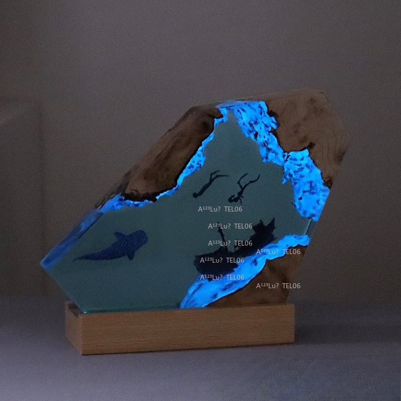 Drewniana lampka nocna z żywic – Resin Art Ocean recenzja i cena