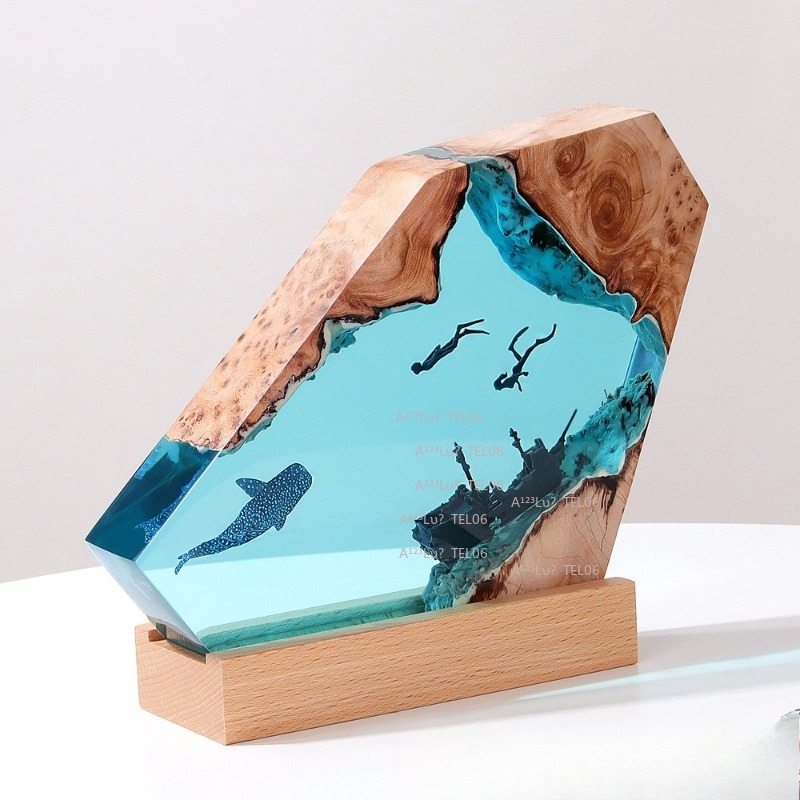 Drewniana lampka nocna z żywic – Resin Art Ocean recenzja i cena