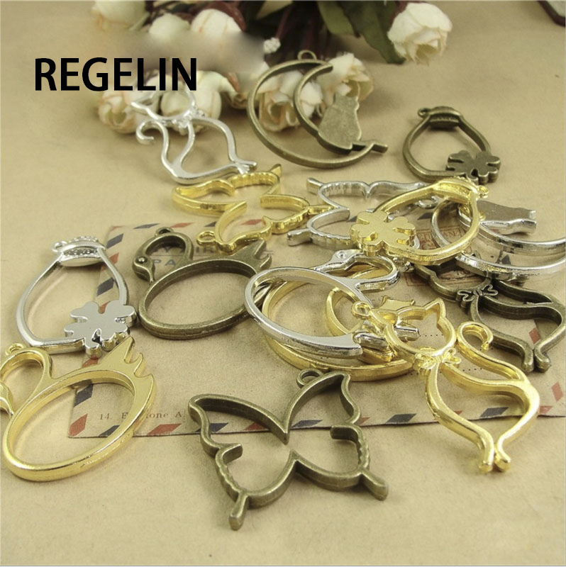 5 sztuk kot kształt księżyca m – Bezels Pendant Resin recenzja i cena