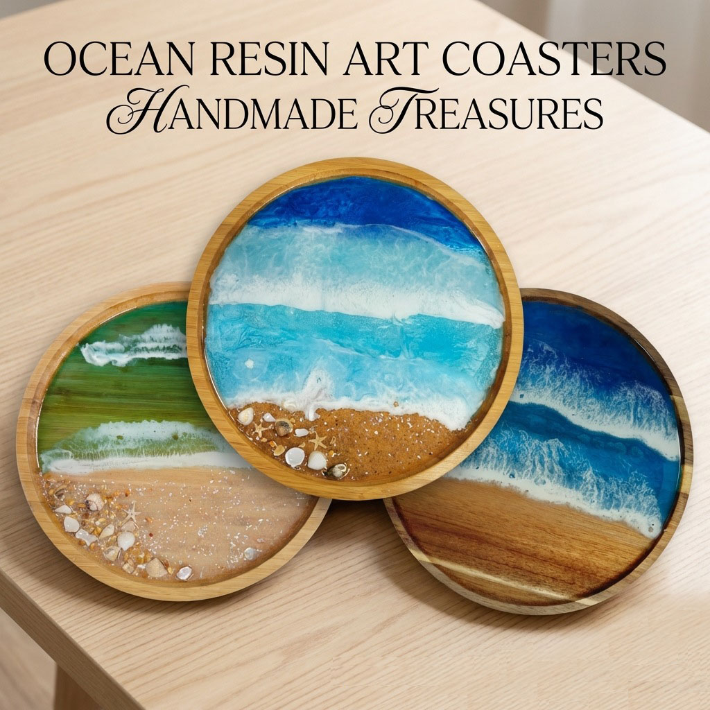 Drewniana taca do serwowania z – Resin Art Wooden Tray recenzja i cena