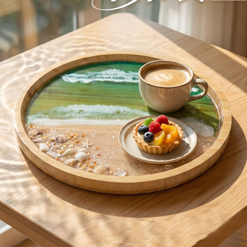 Drewniana taca do serwowania z – Resin Art Wooden Tray recenzja i cena
