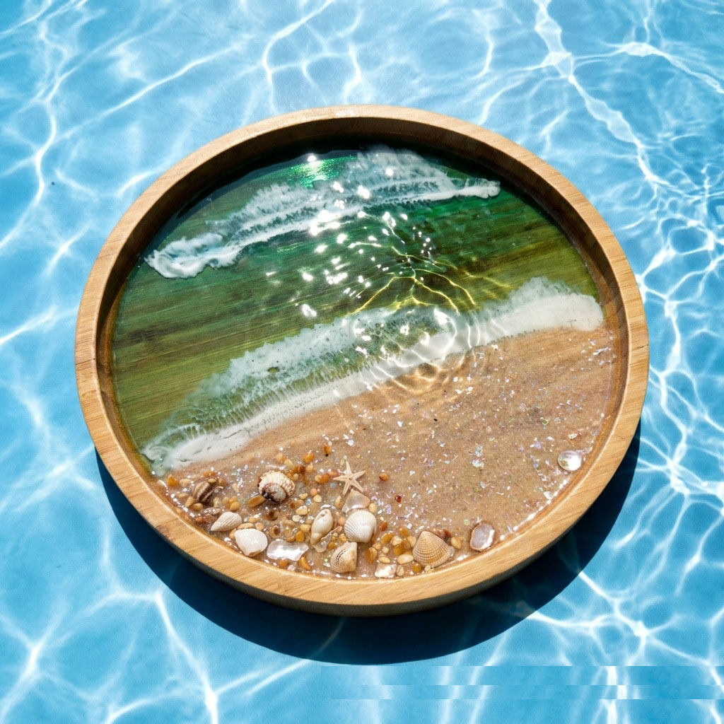 Drewniana taca do serwowania z – Resin Art Wooden Tray recenzja i cena