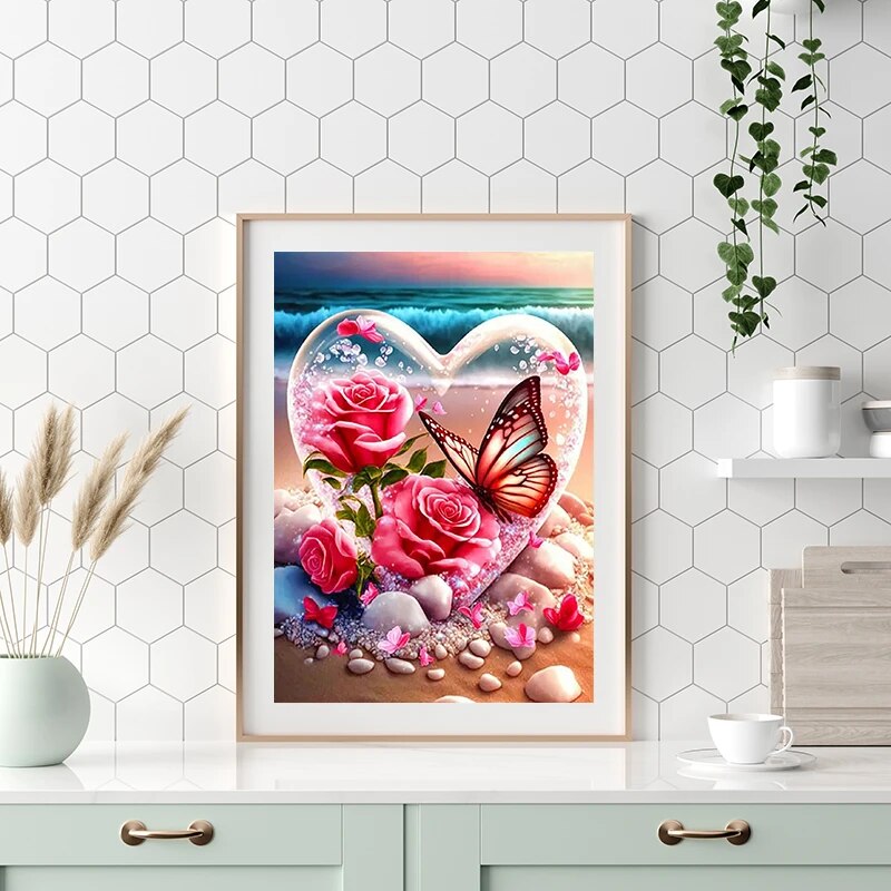 Mozaika diamentowa Motyl Róża  – Resin Art Canvas recenzja i cena