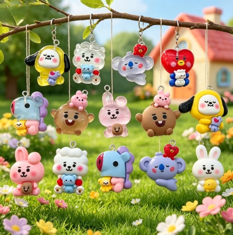 7 szt. BT21 Żywiczne Charmsy z – Resin Art Accessories recenzja i cena