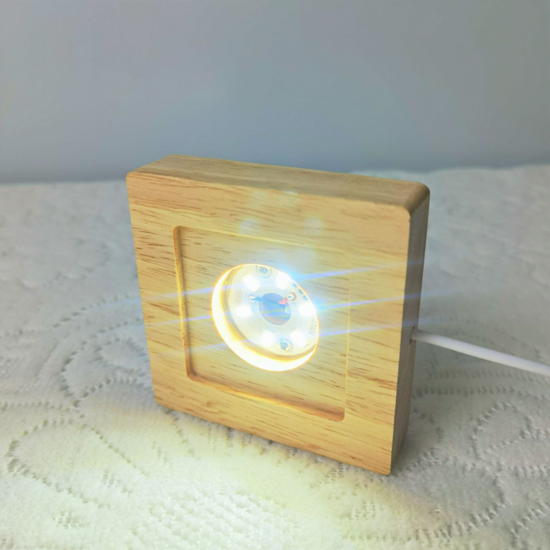 Kwadratowe oświetlenie LED Pod – Resin Art Wooden Tray recenzja i cena
